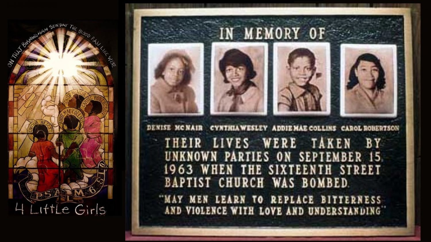 Spike Lee’s 1997 documentary “4 Little Girls” sheds light on the terrorist bombing that occured at 16th Street Baptist Church in Birmingham,  Alabama. Photo taken from YouTube.