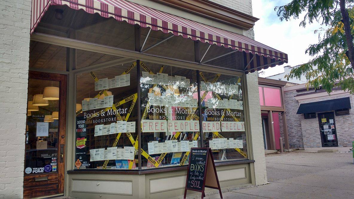 Books and Mortar in Grand Rapids sits on Cherry St. off Lake Drive in East Town. Photo courtesy librarythings.com.