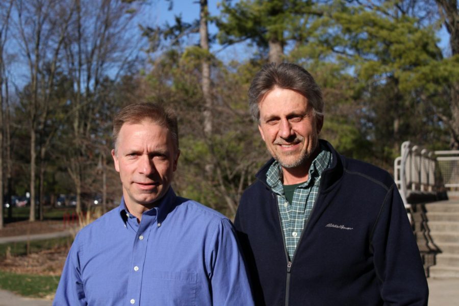 Professors Heun (left) and Warners (right) are planning a seminar for the summer in an effort to change the way Christians think about caring for the planet. Photo by David Fitch.
