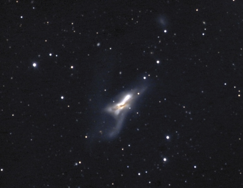 This image of NGC 520 was created by Evan Cook using data taken from Calvin’s New Mexico telescope from 12/09/17 to 12/11/17.