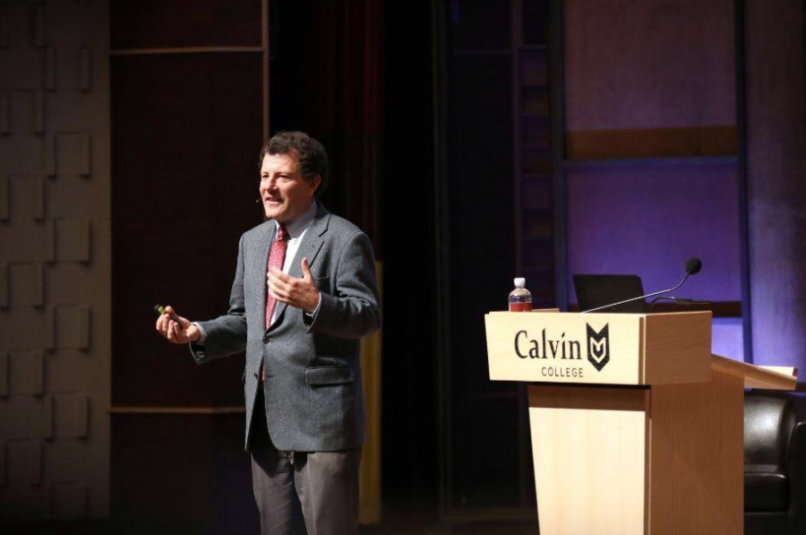 New York Times columnist Nicholas Kristof speaks at January Series, advocating for global empathy and hope