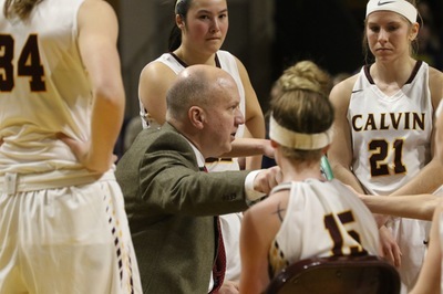 Winkleman talking to the players during a game.