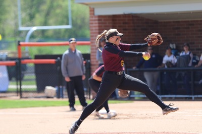 2018 First Team All MIAA pitcher Anna Gernant opened the season in the circle for the Knights.