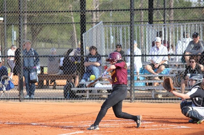 Sophomore Grace Stock hit two homeruns in the two game series.