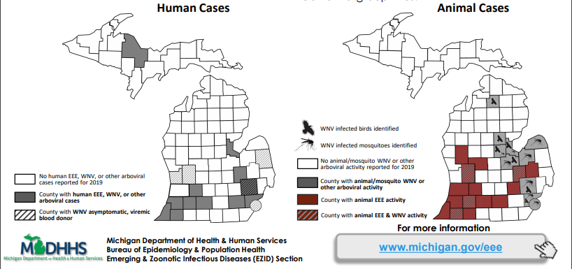 Eastern Equine Encephalitis breaks out in Michigan, Calvin takes precautions