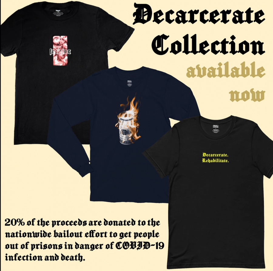 20% of profits from the Decarcerate Collection will go towards bailout efforts.