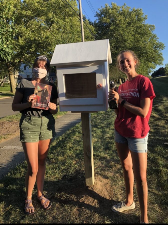 As part of the fellowship, these students constructed a little free library for their church