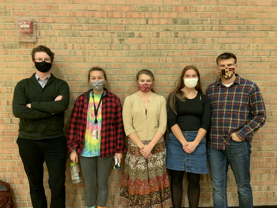 Pictured is the first place team, The Thightans (from left to right: Aidan Bakker, Eleanor Lee, Abbie Ham, Gabby Feshly, and Jeffrey Amidon)