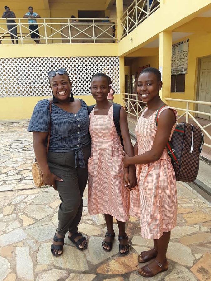 BeAnka Masefiade (pictured on the left) supports students in Ghana through her nonprofit. 