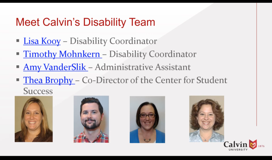 Disability service staff are determined to make Calvin accessible.