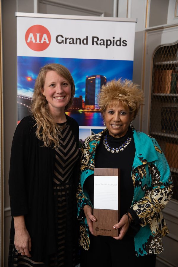 People of color make up only 2% of licensed architects in the United States. Pictured: Megan Feenstra Wall (left) and Haith Lynda (right), the first Black woman licensed as an architect in Michigan.