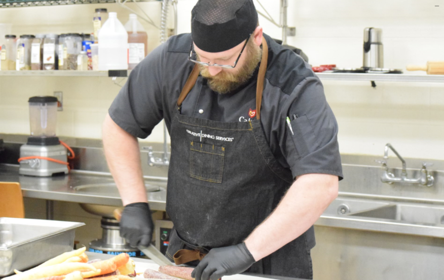 Not only is Chef Hartman executive chef at Prince Conference Center, but he also oversees catering at events held at the center. 