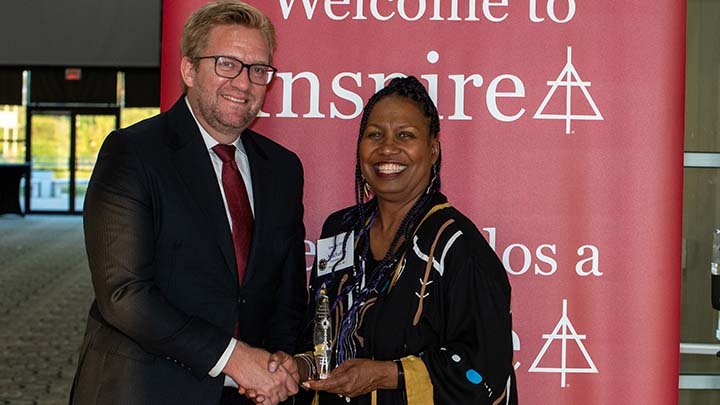 Loyd-Paige received an award this fall for her work in diversity and racial justice.