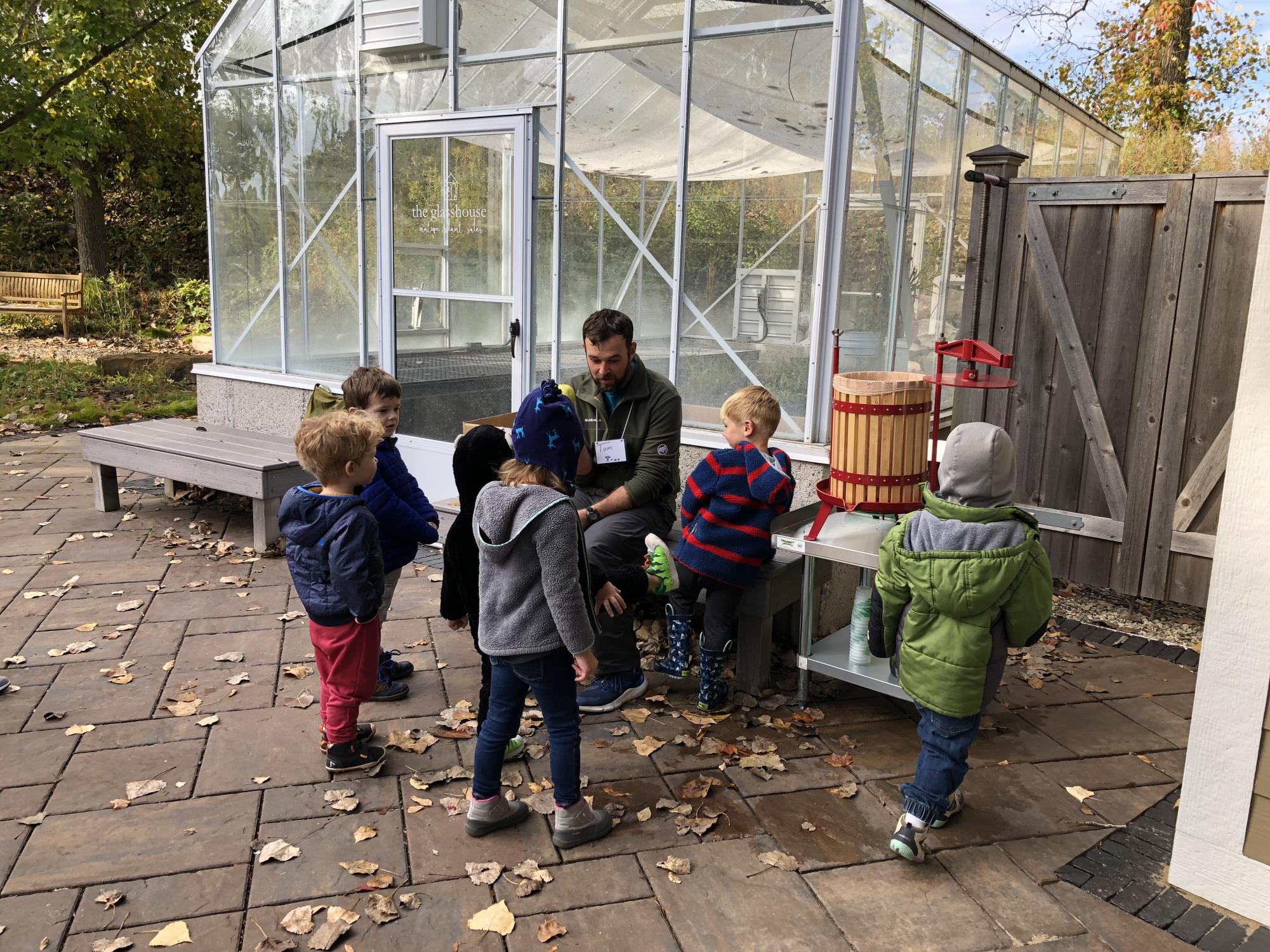 The Saplings meet Thursday mornings in the Bunker Interpretive Center, where they can grow in
curiosity about the outdoors.