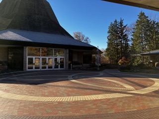 The Calvin chapel plaza