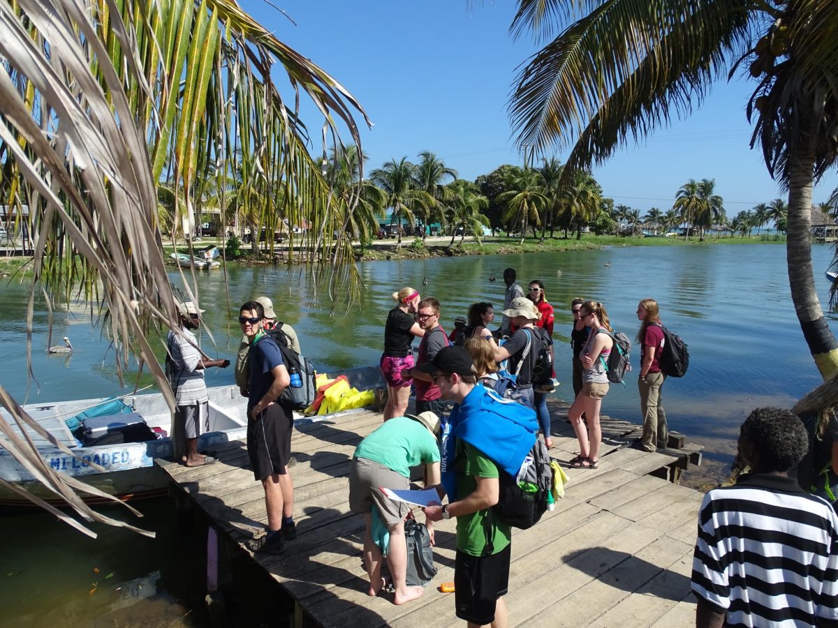 Students on the 2018 Interim trip to Belize. The Belize trip is returning in 2025 as a Winter Intensive. Photo from Calvin University Gallery.