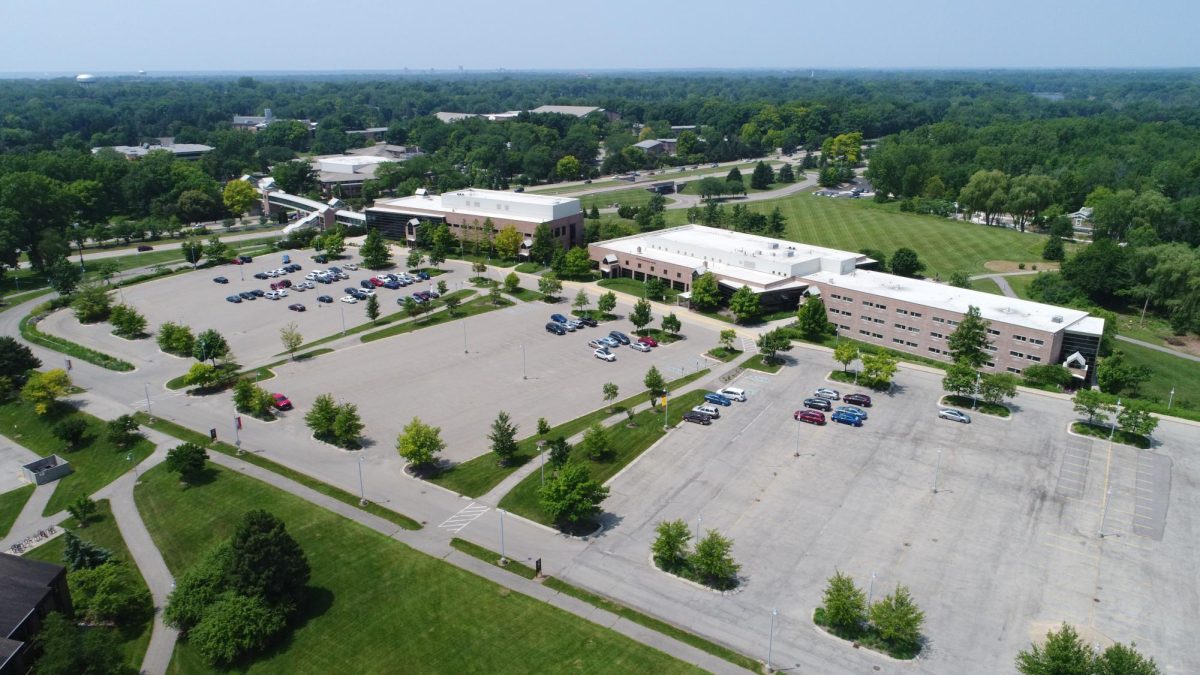 The east side of campus is home several often-empty parking lots.