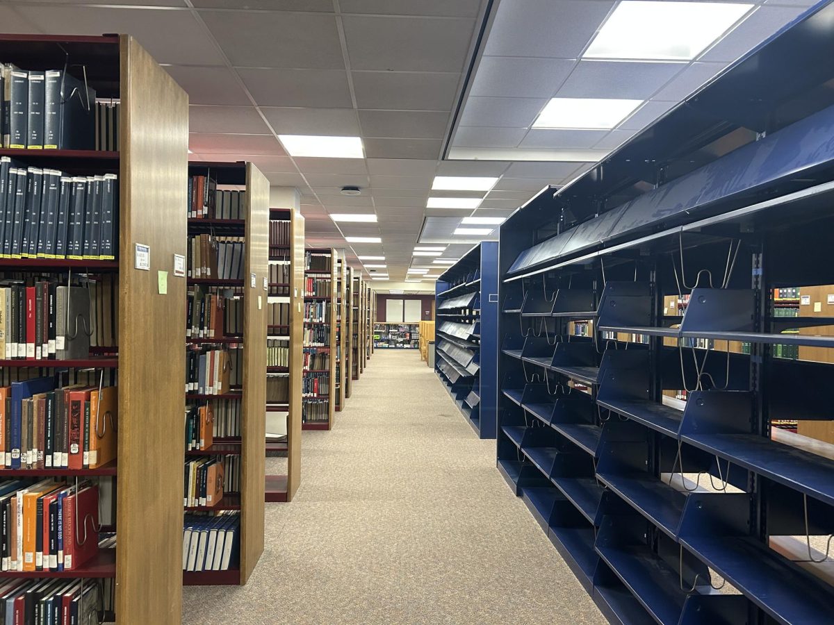 Library renovations have caused library staff to move many materials. 