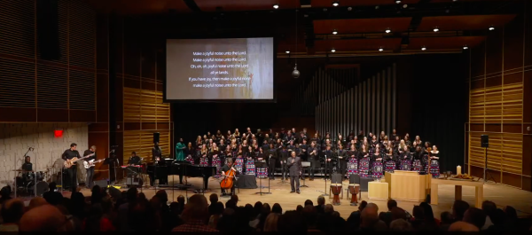 Gospel Choir sings at Worship Symposium.